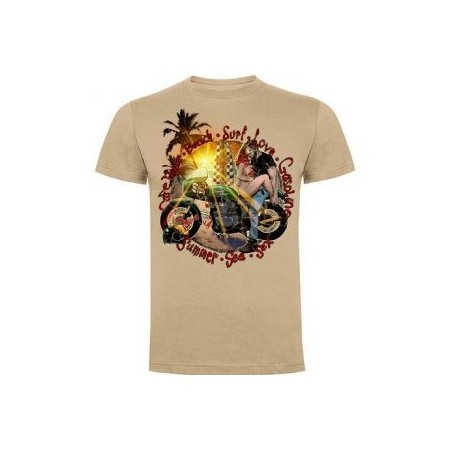Camiseta Cafe Race Beach Surf | Camisetas Custom | Scarlip Custom