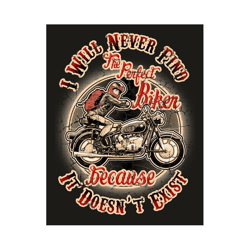 Camiseta I Will Never Find The Perfect Biker | Scarlip Custom