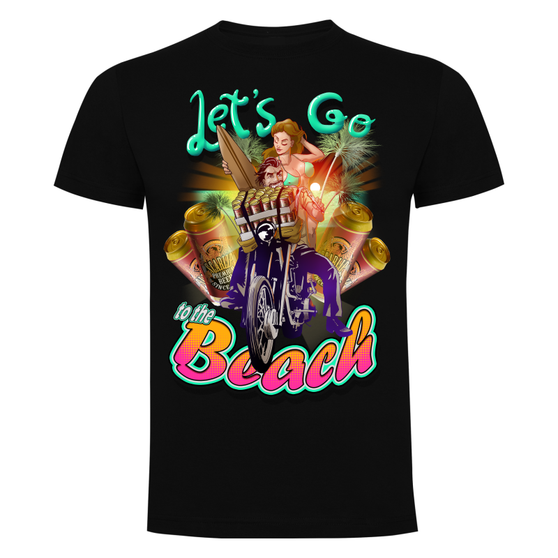 Camiseta Let's Go To The Beach | Camisetas Custom | Scarlip Custom