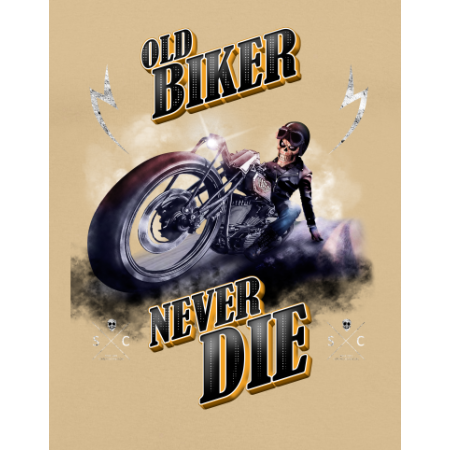 Camiseta Old Biker Never Die | Camisetas Custom | Scarlip Custom