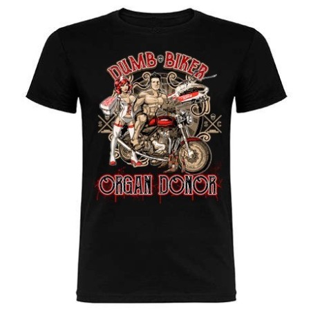 Camiseta Dumb biker, organ donor | Camisetas Custom | Scarlip Custom