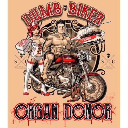 Camiseta Dumb biker, organ donor | Camisetas Custom | Scarlip Custom
